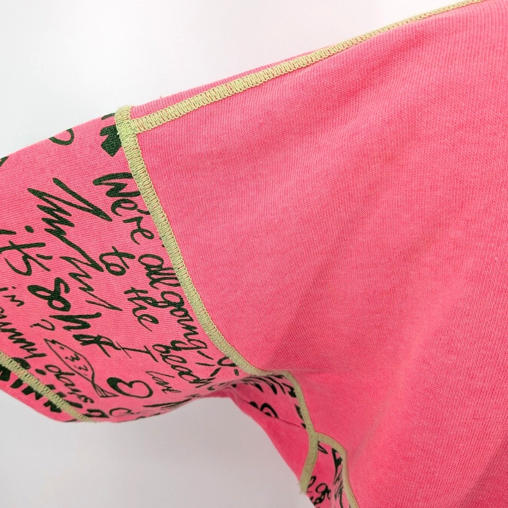 Vintage 90s‎ Surfcore Graphic Tee Pink Mistral Cotton Top S - Picture 10 of 10
